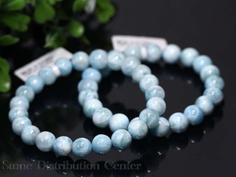 ☆高品質☆【ブレスレット】ラリマー (5A) (約8.5～9mm) (ケース付)※DM便・ネコポス不可※【パワーストーン 天然石 アクセサリー レディース メンズ】