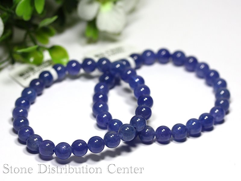 乐天商城 - ☆高品質☆【ブレスレット】タンザナイト (4A) (約7.5～8mm) (ケース付)※DM便・ネコポス不可※【パワーストーン 天然石 アクセサリー レディース メンズ】
