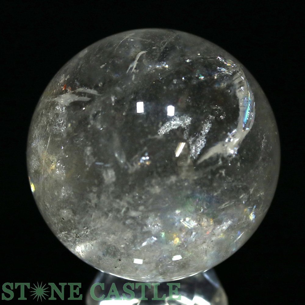 ☆一点物☆【置き石】丸玉 レインボー水晶 約58mm No.67【パワーストーン 天然石 ア...