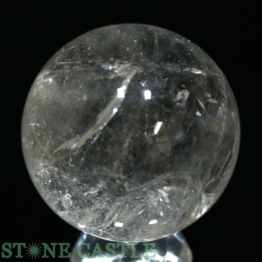 ☆一点物☆【置き石】丸玉 レインボー水晶 約58mm No.67【パワーストーン 天然石 ア...