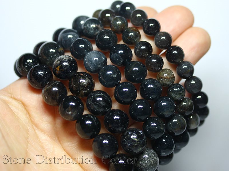 ☆高品質☆【ブレスレット】モリオンインルチル(約11~11.5mm)(鑑別済)【パワーストーン天然石アクセサリーレディースメンズ】