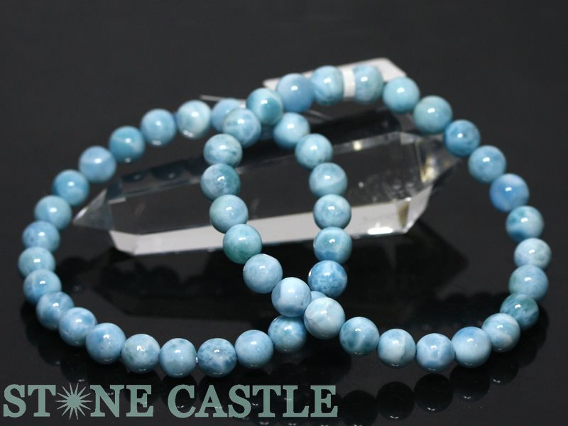 ☆高品質☆【ブレスレット】ラリマー (6A) (約7～7.5mm) (ケース付) 【パワーストーン 天然石 アクセサリー レディース メンズ】