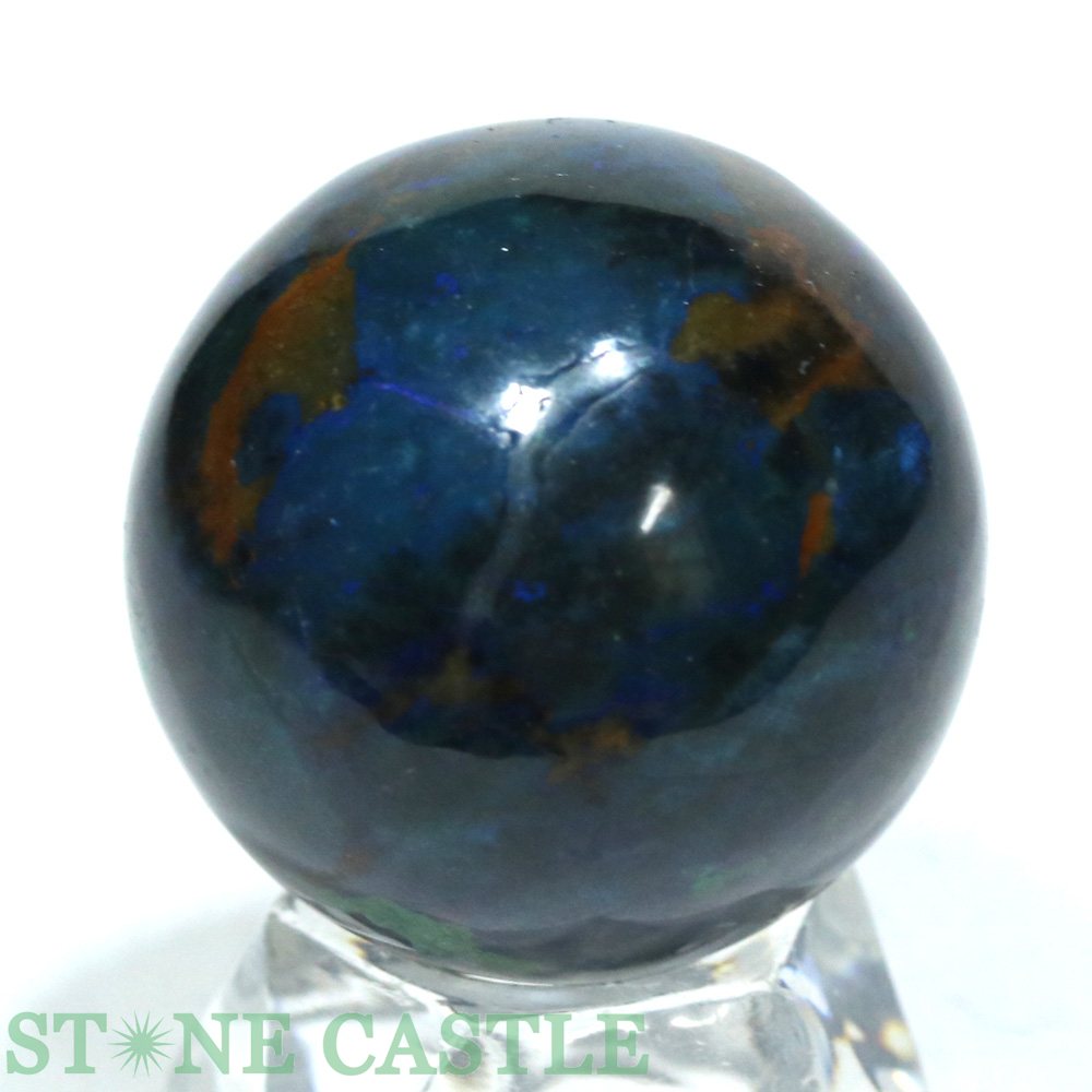 ☆一点物☆【置き石】丸玉 アズライト(藍銅鉱) 約34mm No.72【パワーストーン 天然石...
