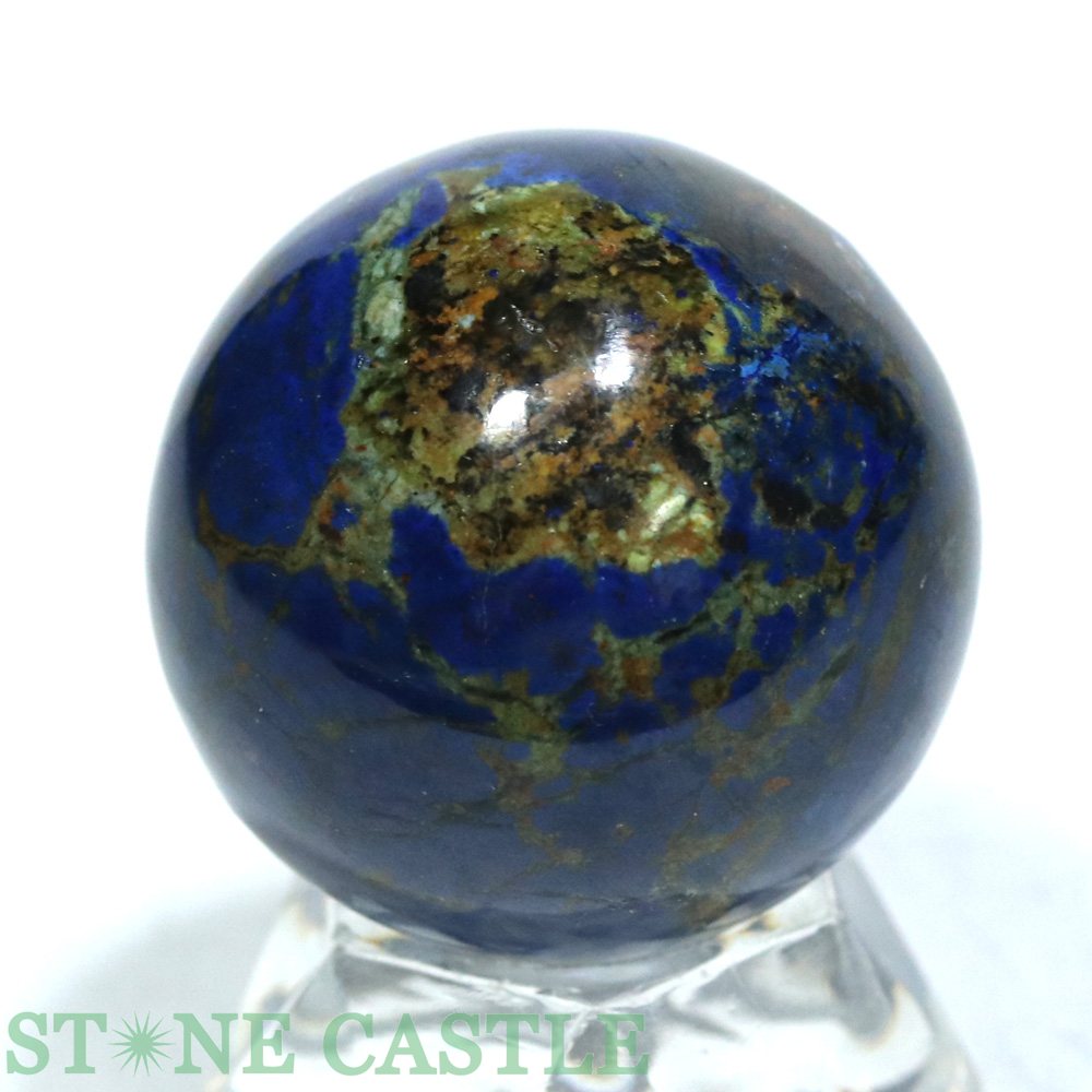 ☆一点物☆【置き石】丸玉 アズライト(藍銅鉱) 約34mm No.73【パワーストーン 天然石...