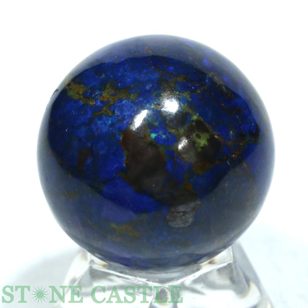 ☆一点物☆【置き石】丸玉 アズライト(藍銅鉱) 約34mm No.73【パワーストーン 天然石...
