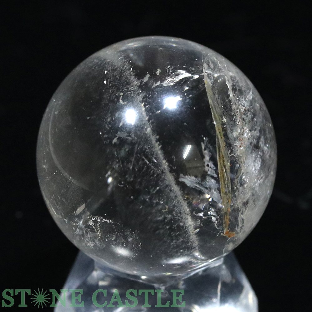☆一点物☆【置き石】丸玉 レムリアンシード (レインボー入り) 約39mm No.57【パワー...