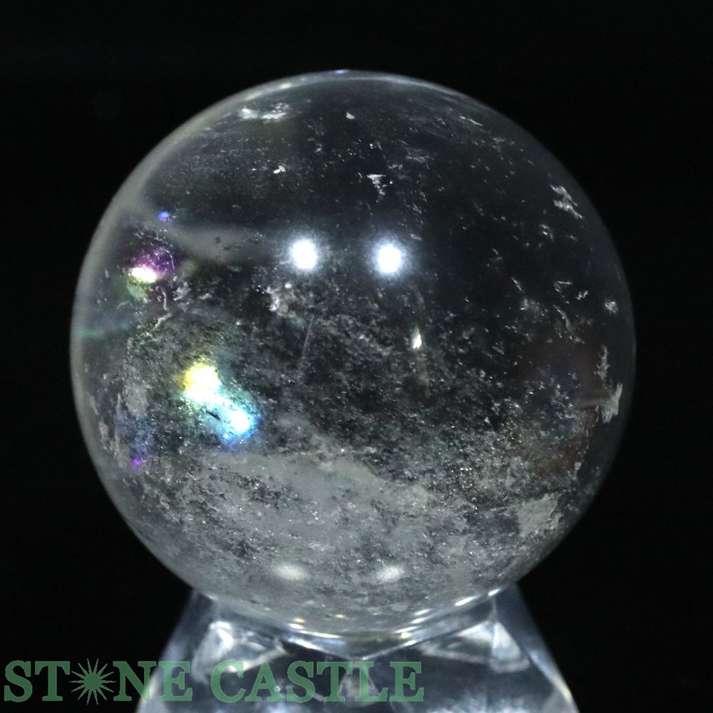 ☆一点物☆【置き石】丸玉 レムリアンシード (レインボー入り) 約42mm No.60【パワー...