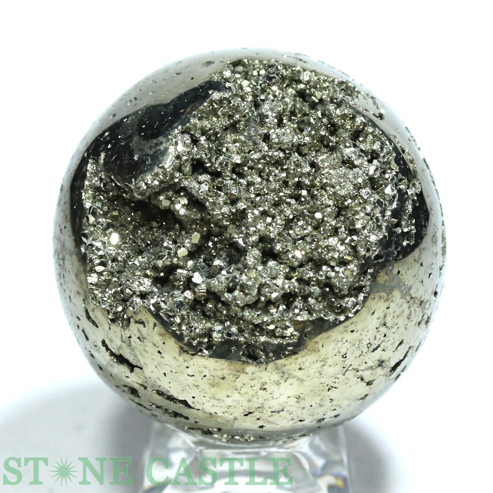 ☆一点物☆【置き石】丸玉 パイライト (3A) 約52mm No.37【パワーストーン 天然石 ア...