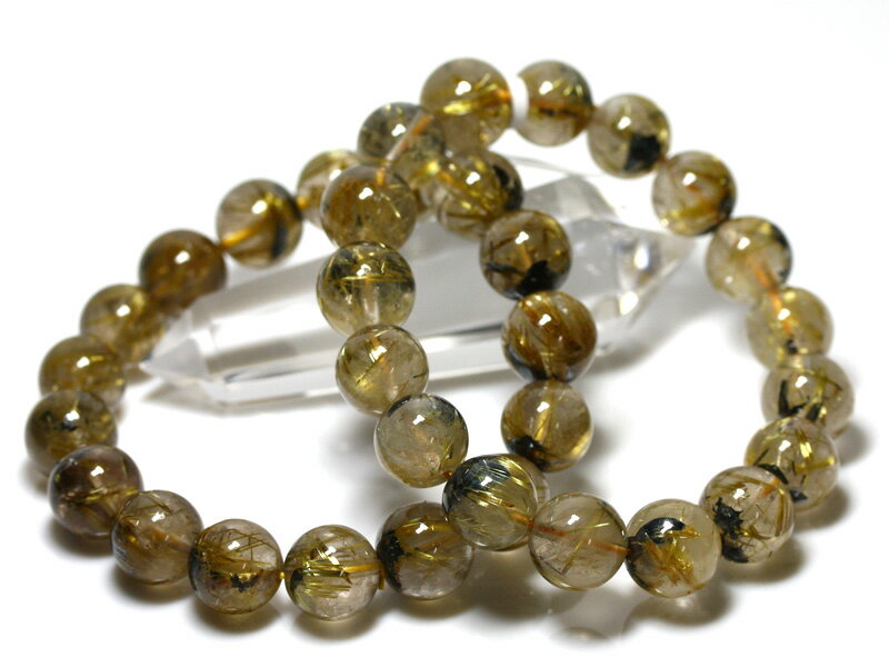 ☆高品質☆【ブレスレット】太陽タイチンルチルクォーツ (3A) (約11～11.5mm) (ケース付)※DM便・ネコポス不可※【パワーストーン 天然石 アクセサリー レディース メンズ】