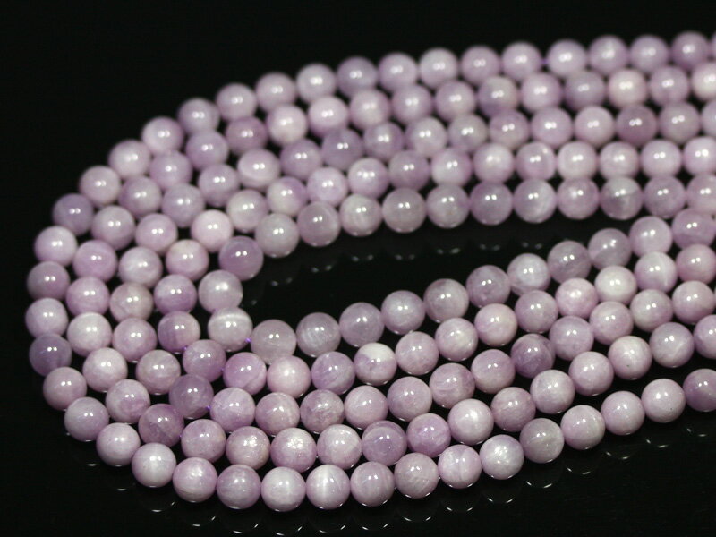 【丸ビーズ】クンツァイト(ピンク) (2A) 8mm (ブレスレット約1本分) 【パワーストーン 天然石 アクセサリー 半連売り】