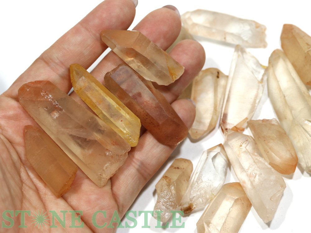 ☆一点物☆【原石】タンジェリンレムリアンクォーツ ポイント原石 約200gパック No.70【パワーストーン 天然石 アクセサリー レディース メンズ】