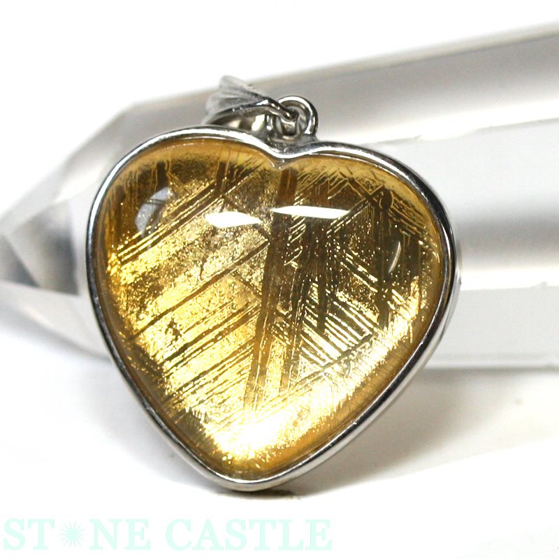☆高品質☆【ペンダント】ギベオン隕石 ハート型 22mm 各種【パワーストーン 天然石 アクセサリー レディース】