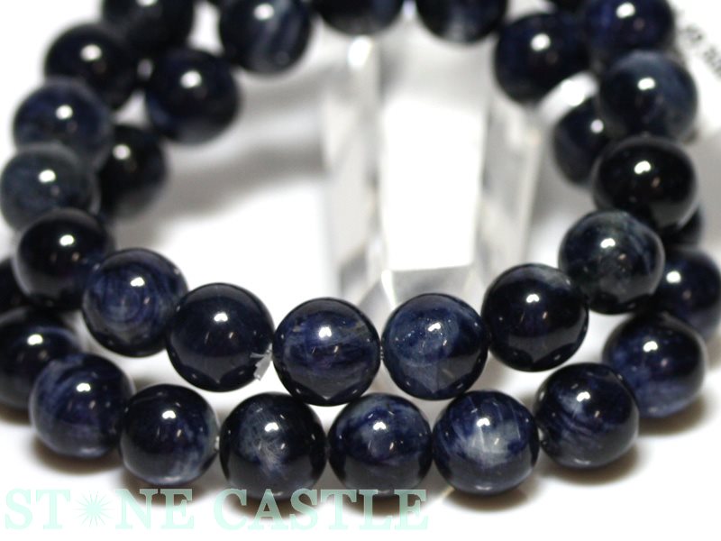 ☆高品質☆【ブレスレット】タンザニアサファイア (ディープカラー) (約10mm) (ケース付) 【パワーストーン 天然石 アクセサリー レディース メンズ】