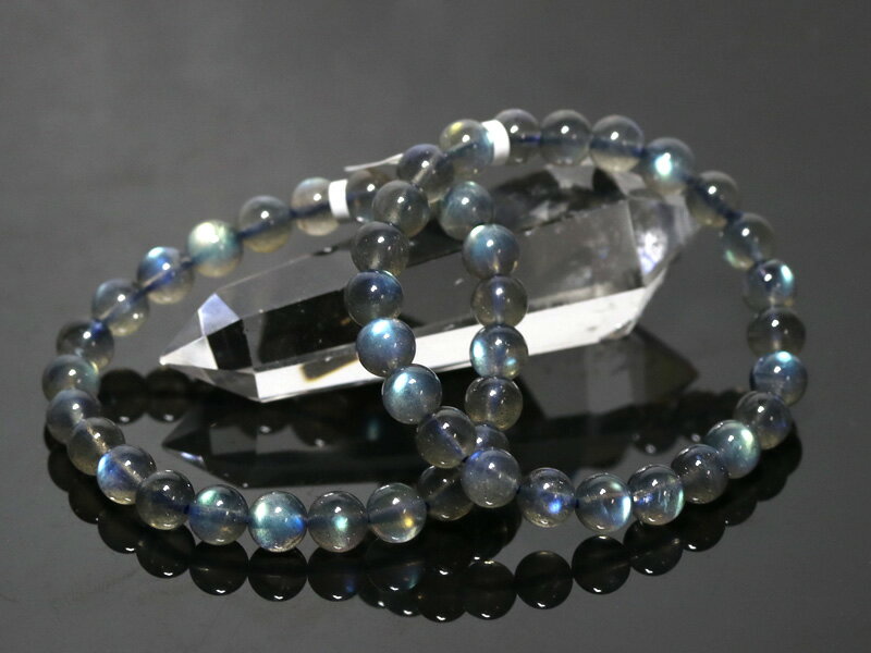 ☆高品質☆【ブレスレット】ラブラドライト (6A) (約7～7.5mm)※DM便・ネコポス不可※【パワーストーン 天然石 アクセサリー レディース メンズ】