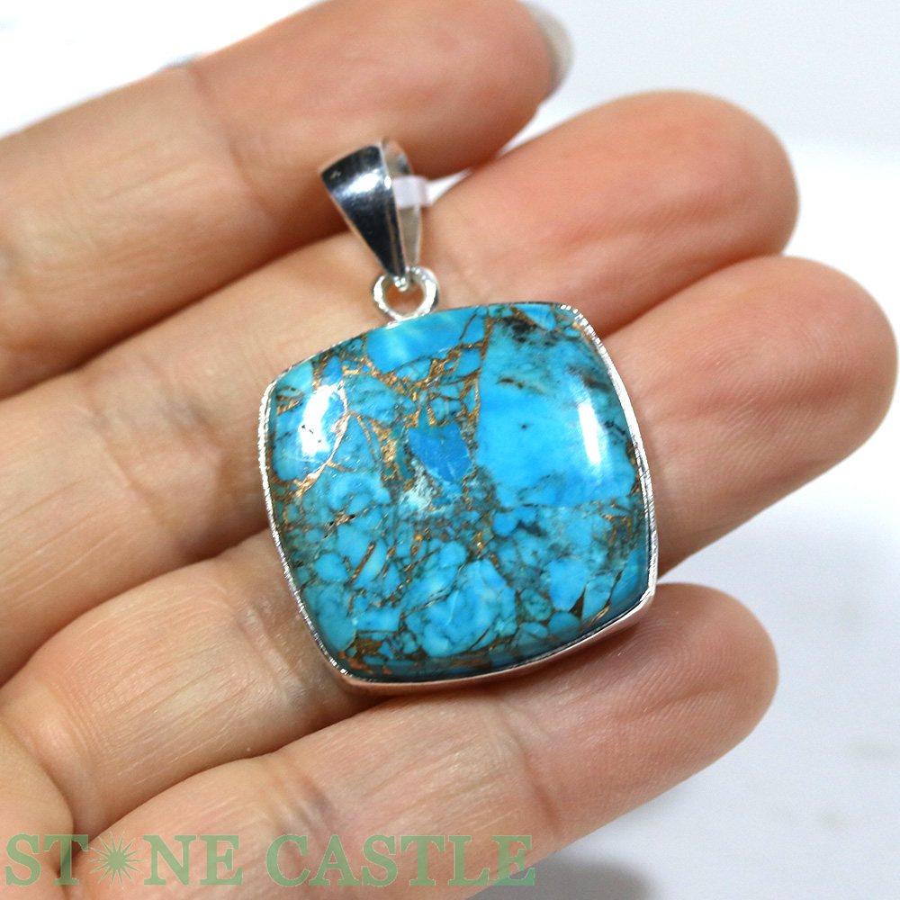 ☆一点物☆【ペンダント】ブルーコッパーターコイズ No.34【パワーストーン 天然石 アクセサリー レディース メンズ】