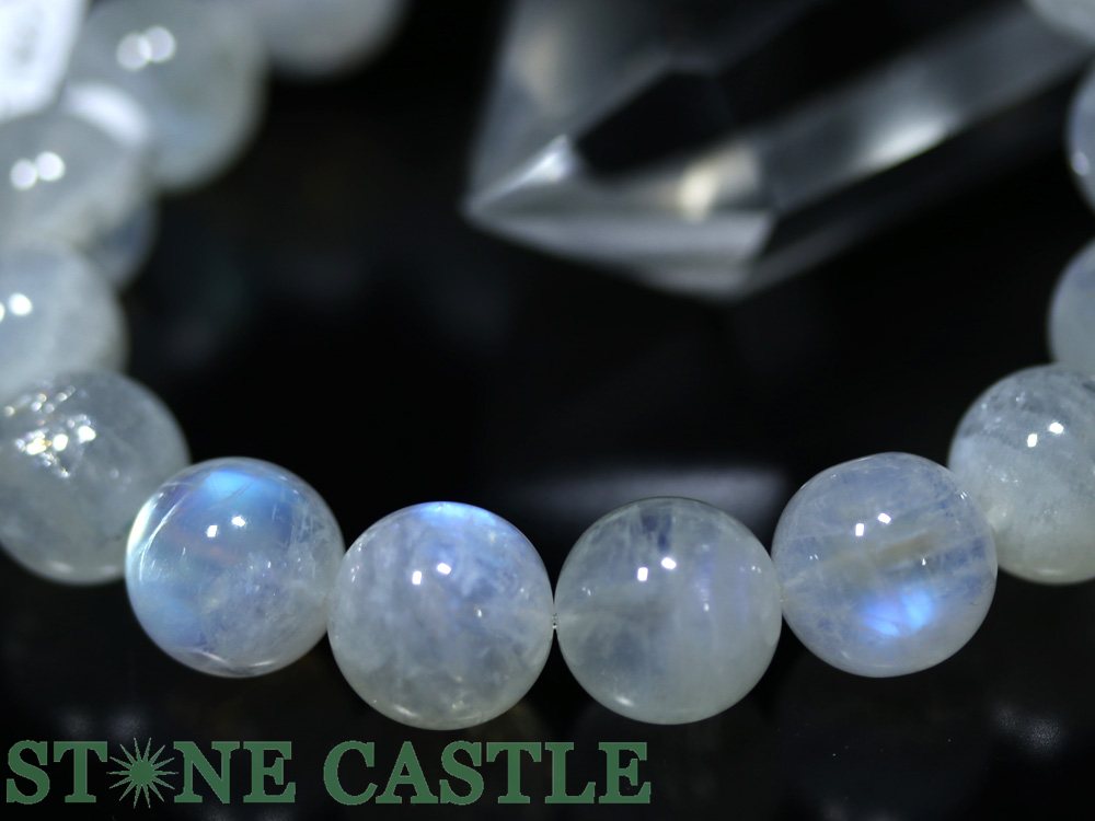 ☆一点物☆【ブレスレット】ムーンストーン (6A) (約13〜13.5mm) No.01 (ケース付)【...