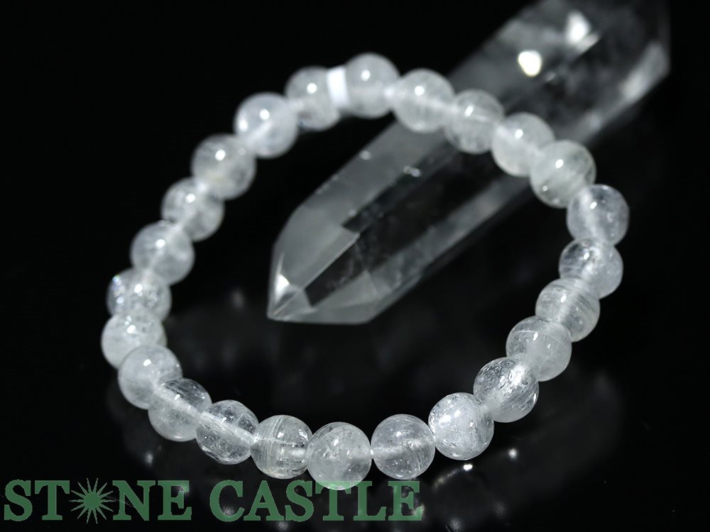 ☆一点物☆【ブレスレット】アポフィライト (3A) No.10 (約8〜8.5mm) (ケース付)【パワーストーン 天然石 アクセサリー レディース メンズ】