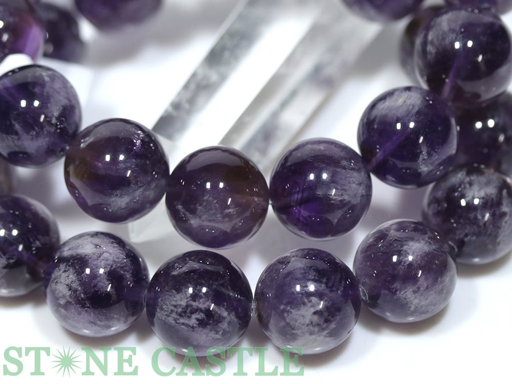 ☆高品質☆【ブレスレット】エンジェルフェザーアメジスト (2A) (約15〜15.5mm)【パワーストーン 天然石 アクセサリー レディース メンズ】