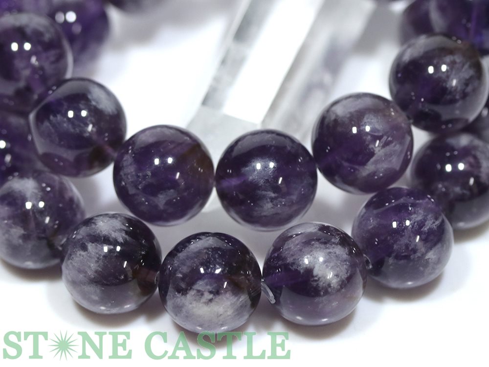 ☆高品質☆【ブレスレット】エンジェルフェザーアメジスト (2A) (約15〜15.5mm)【パワーストーン 天然石 アクセサリー レディース メンズ】