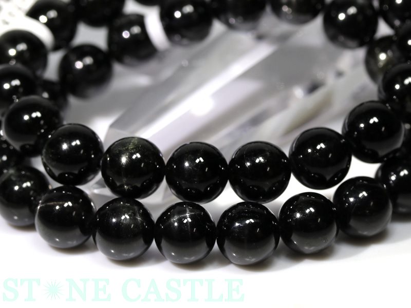 ☆高品質☆【ブレスレット】ブラックスター (最高級) (約9.5～10mm) (ケース付) 【パワーストーン 天然石 アクセサリー レディース メンズ】 compass668-10264907 パワーストーン 石流通センター サンプル画像2