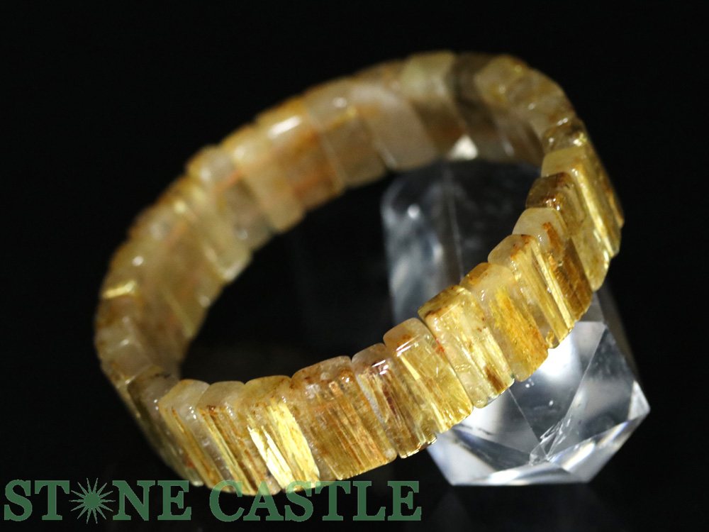 ☆一点物☆【ブレスレット】極太タイチンルチル (5A) バングル No.20 約15x7x6mm (ケース付)【パワーストーン 天然石 アクセサリー レディース メンズ】