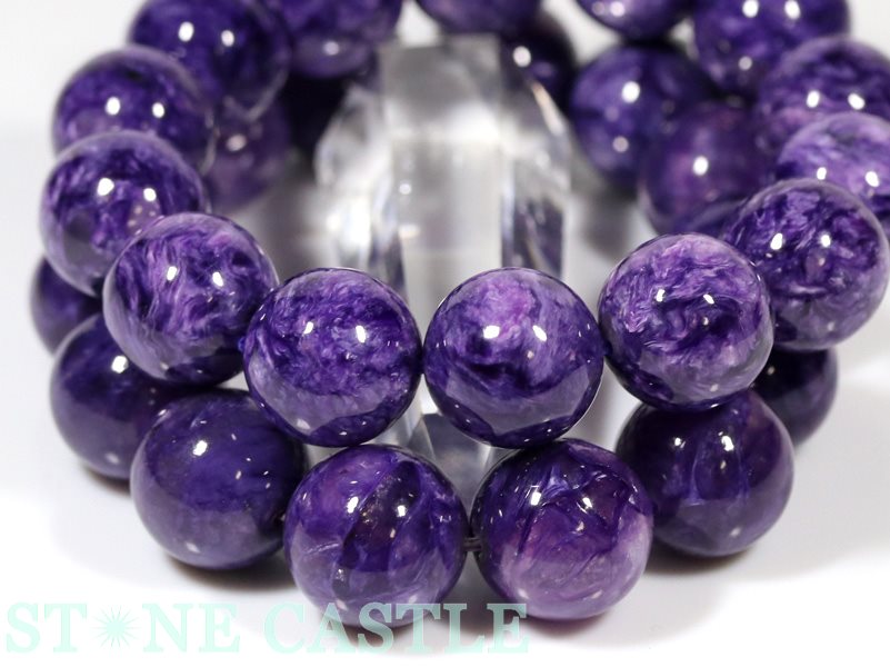 ☆高品質☆【ブレスレット】チャロアイト (3A) (約16.5〜17mm) (ケース付) 【パワーストーン 天然石 アクセサリー レディース メンズ】