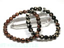 ☆高品質☆【ブレスレット】サクラ黒曜石 (ペルー産) (約6.5~7mm)【パワーストーン 天然石 アクセサリー レディース メンズ】