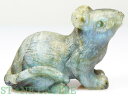 ☆置物一点物☆【彫刻置物】ねずみ ラブラドライト No.22【パワーストーン 天然石 アクセサリー】