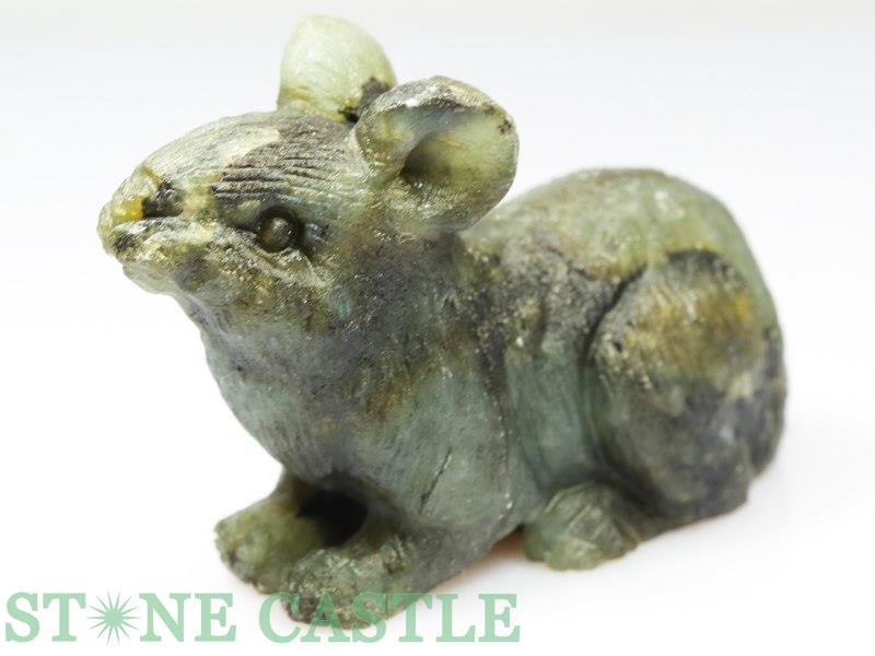 ☆置物一点物☆【彫刻置物】ねずみ ラブラドライト No.24【パワーストーン 天然石 アクセサリー】 [2]