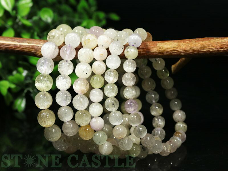 ☆特価アソート☆【ブレスレット】クンツァイト [5本セット] 【パワーストーン 天然石 アクセサリー レディース メンズ】