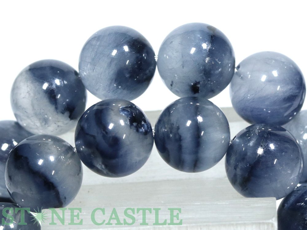 ☆高品質☆【ブレスレット】ザギマウンテンクォーツ (ブルー) (約10.5〜11mm)【パワ...