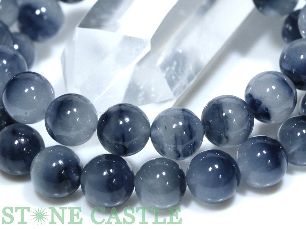 ☆高品質☆【ブレスレット】ザギマウンテンクォーツ (ブルー) (約10.5〜11mm)【パワ...