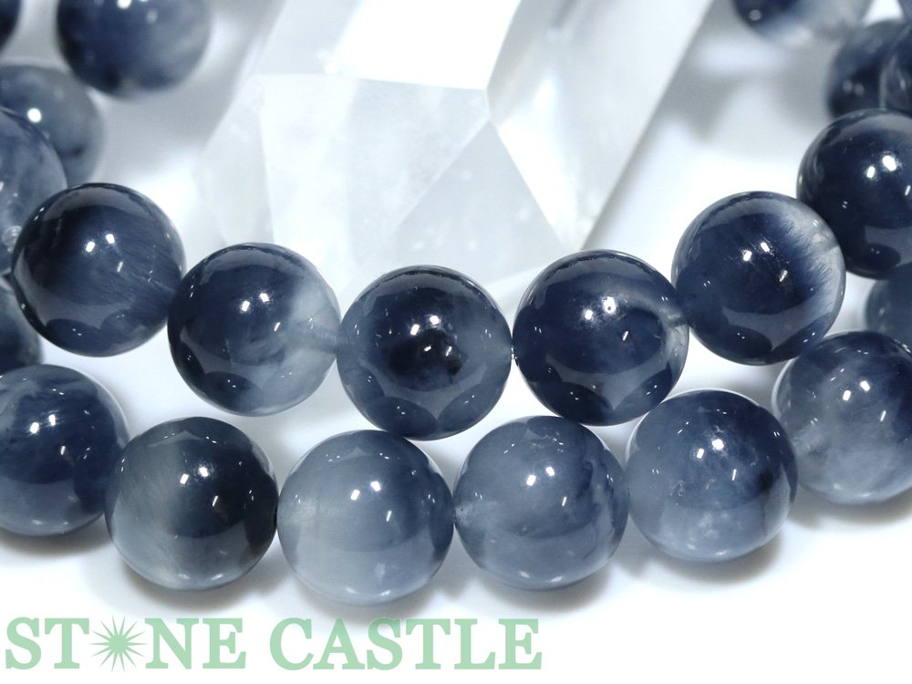 ☆高品質☆【ブレスレット】ザギマウンテンクォーツ (ブルー) (約11〜11.5mm) (ケー...