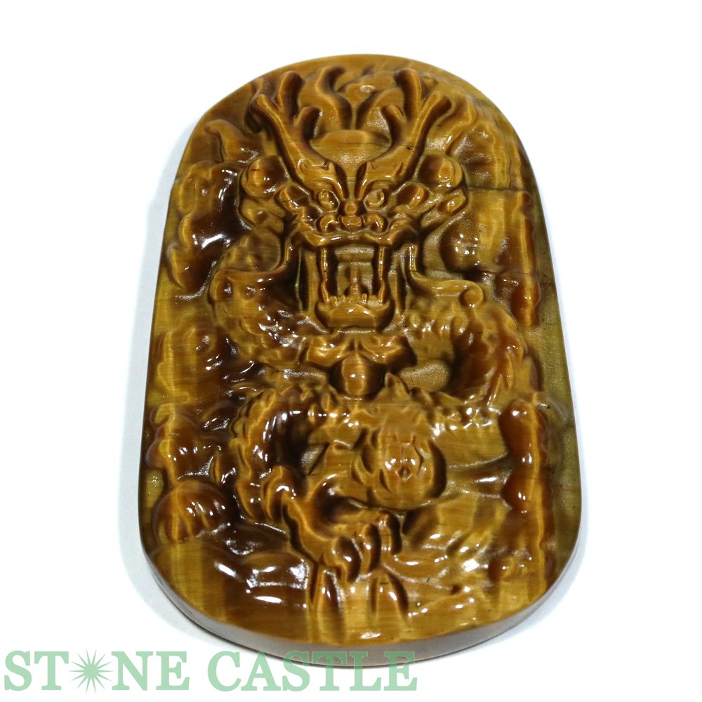 ☆一点物☆【彫刻置物】龍神 タイガーアイ No.11【パワーストーン 天然石 アクセサリー レディース メンズ】