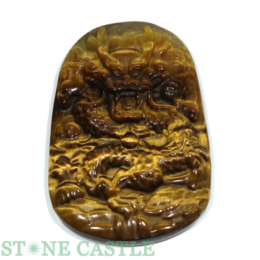 ☆一点物☆【彫刻置物】龍神 タイガーアイ No.16【パワーストーン 天然石 アクセサリー レディース メンズ】(3)