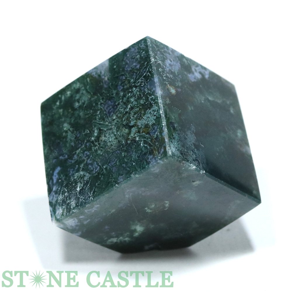 ☆一点物☆【置き石】キューブ型 モスグリーンアゲート No.12【パワーストーン 天然石 アクセサリー レディース メンズ】