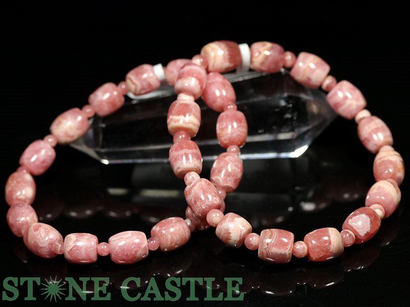 ☆高品質☆【ブレスレット】インカローズ (2A) 太鼓型 約10x11mm 【パワーストーン 天然石 アクセサリー レディース メンズ】