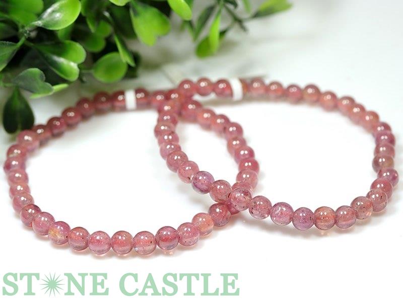 ☆高品質☆【ブレスレット】ピンクサファイア (約5~5.5mm) (ケース付) 【パワーストーン 天然石 アクセサリー レディース メンズ】