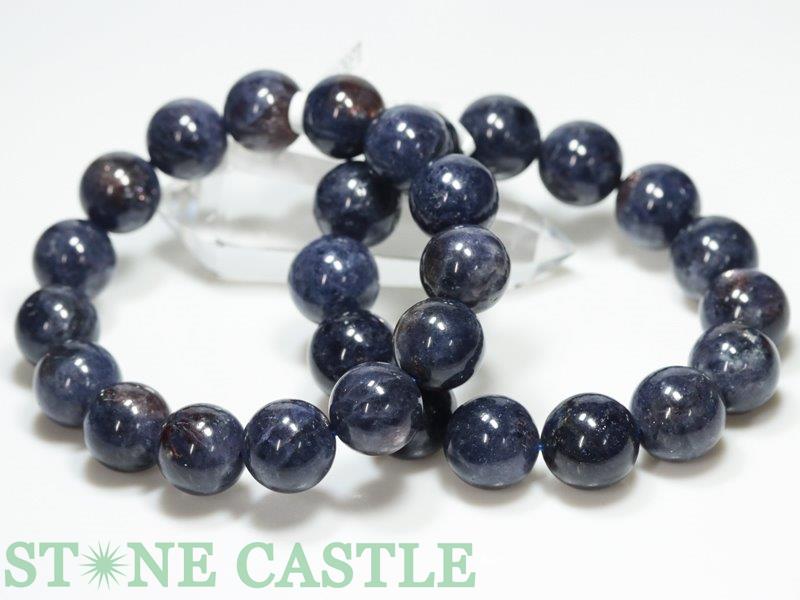 ☆高品質☆【ブレスレット】ブラッドショットアイオライト (3A) 約15～15.5mm (ケース付) 【パワーストーン 天然石 アクセサリー レディース メンズ】