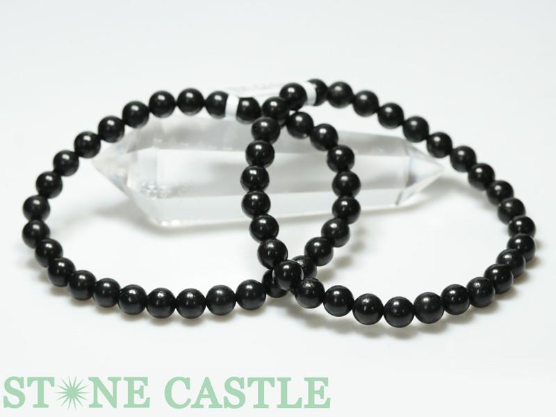 ☆高品質☆【ブレスレット】シュンガイト (3A) ロシア産 (約6mm)【パワーストーン 天然石 アクセサリー レディース メンズ】