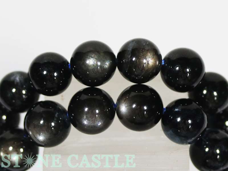 ☆高品質☆【ブレスレット】ブラックスターアクアマリン (3A) (約10.5～11mm) 【パワ...