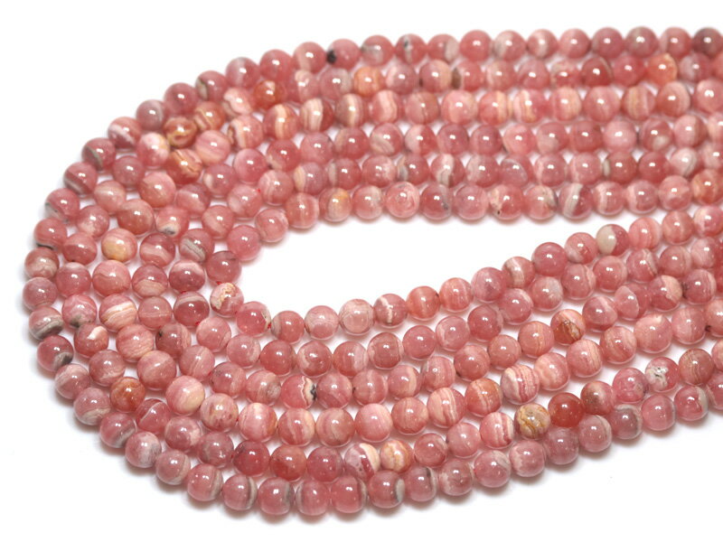 【丸ビーズ】インカローズ 6mm (ブレスレット約1本分) 【パワーストーン 天然石 アクセサリー 半連売り】
