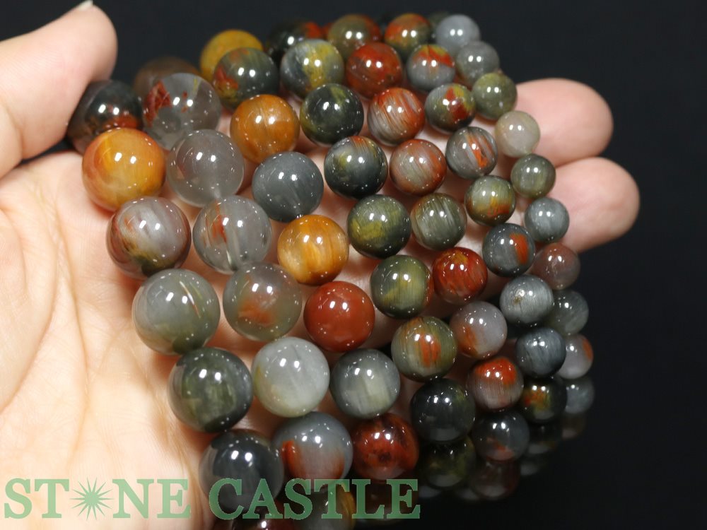 ☆高品質☆【ブレスレット】ザギマウンテンクォーツ (ミックスカラー) (約9.5〜10mm)【パワーストーン 天然石 アクセサリー レディース メンズ】