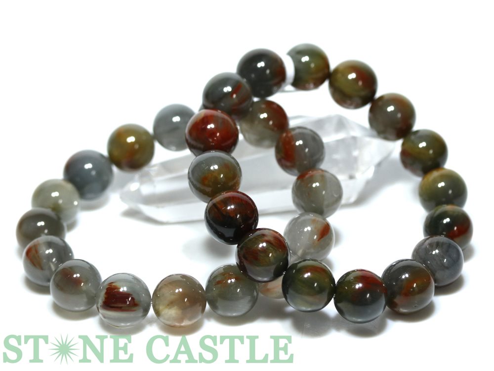 ☆高品質☆【ブレスレット】ザギマウンテンクォーツ (ミックスカラー) (約13〜13.5mm) (ケース付)【パワーストーン 天然石 アクセサリー レディース ...