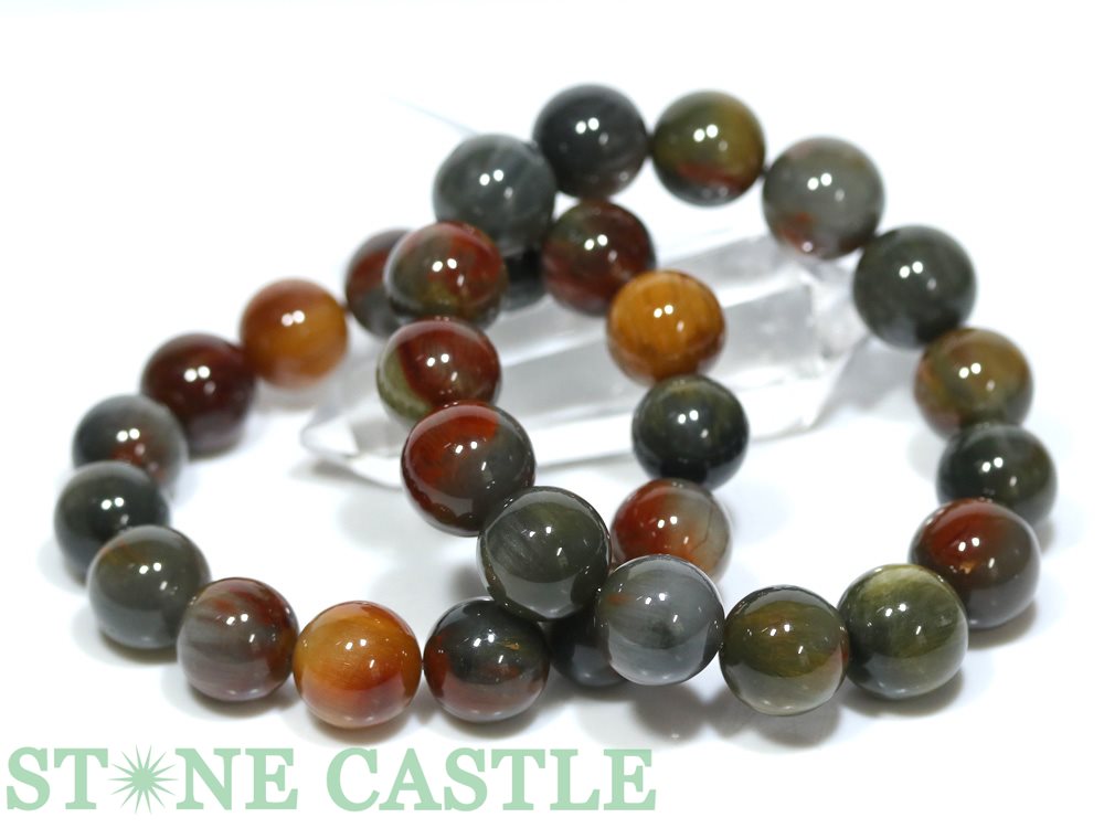 ☆高品質☆【ブレスレット】ザギマウンテンクォーツ (ミックスカラー) (約15〜15.5mm) (ケース付)【パワーストーン 天然石 アクセサリー レディース ...