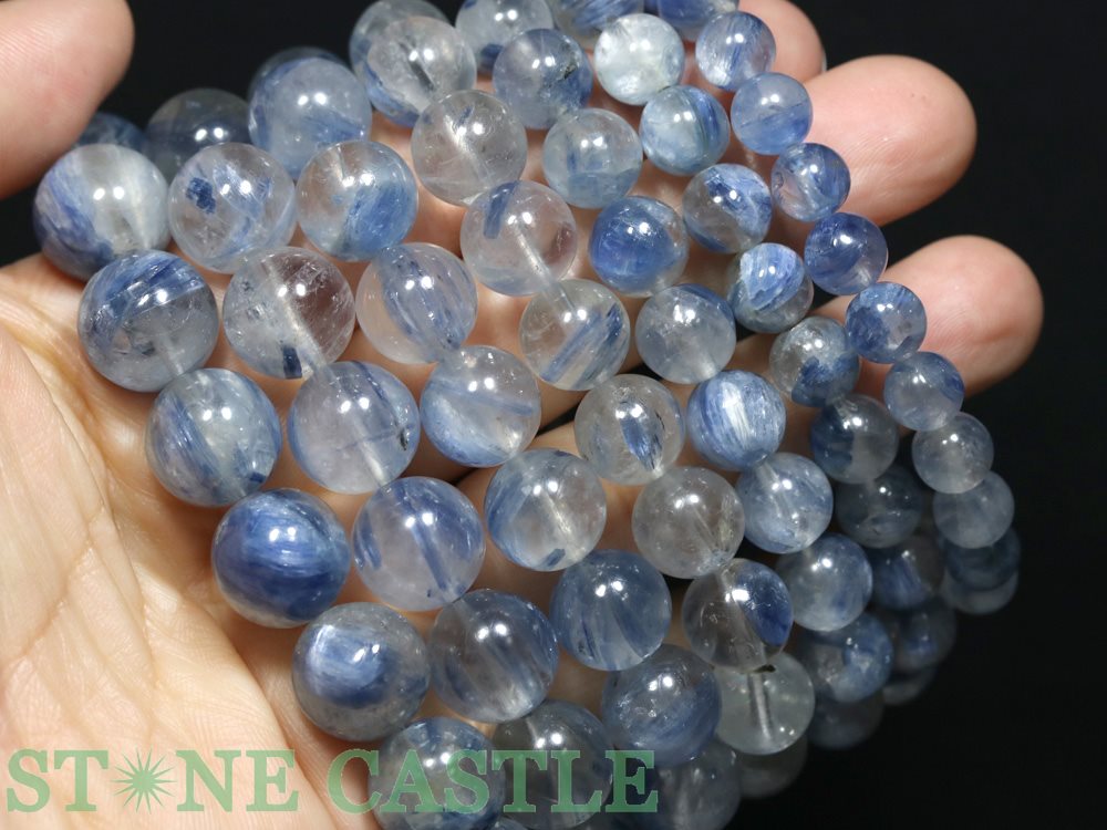 ☆高品質☆【ブレスレット】ヒマラヤカイヤナイトインクォーツ (3A) (ヒマラヤネパール産) (約12～12.5mm) (ケース付)【パワーストーン 天然石 アクセサリー レディース メンズ】