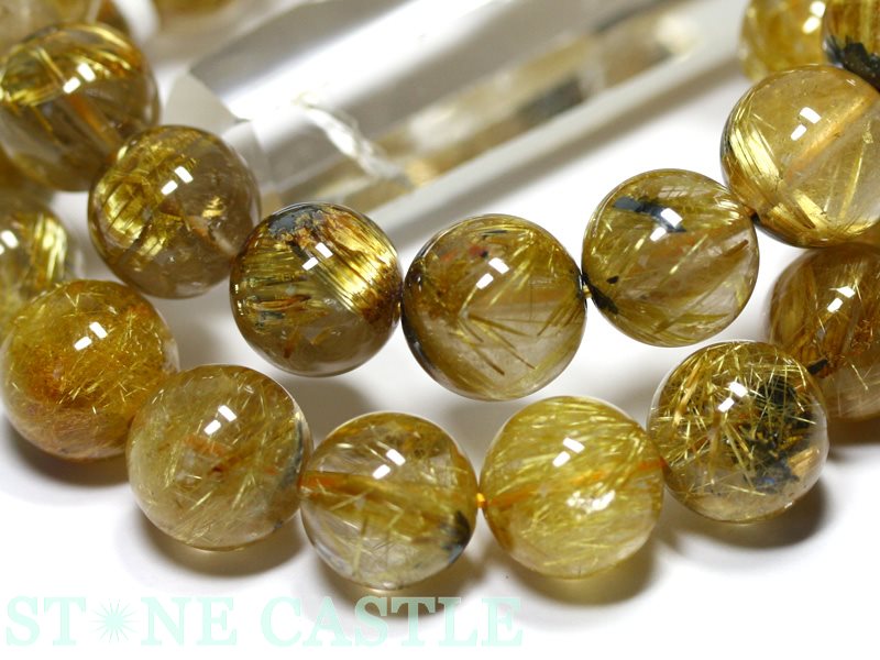 ★楽天スーパーセール★☆高品質☆【ブレスレット】太陽タイチンルチルクォーツ (5A) (約12.5〜13mm) (ケース付)【パワーストーン 天然石 アクセサリ...