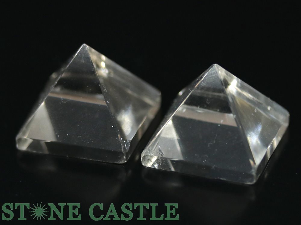 【置き石】ピラミッド型 約25mm 水晶 (2個セット) ★特価★【パワーストーン 天然石 アクセサリー レディース】