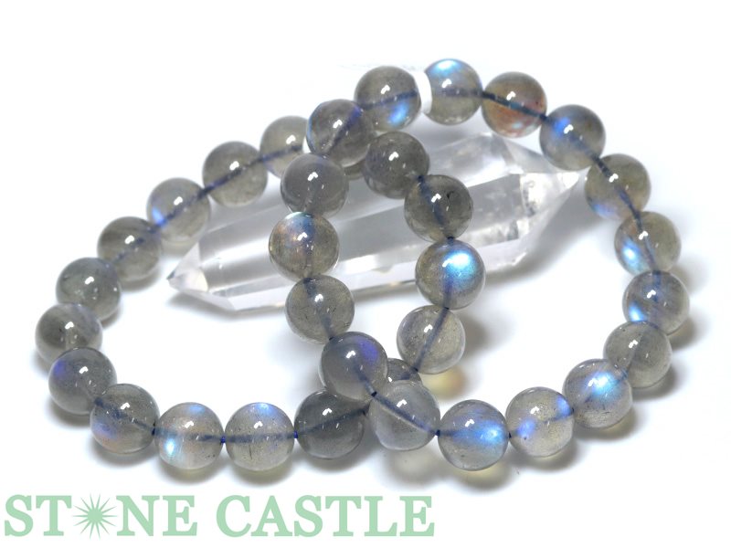 ☆高品質☆【ブレスレット】クリアラブラドライト (5A) (カナダ産) (約11.5〜12mm) (ケース付)【パワーストーン 天然石 アクセサリー レディース...