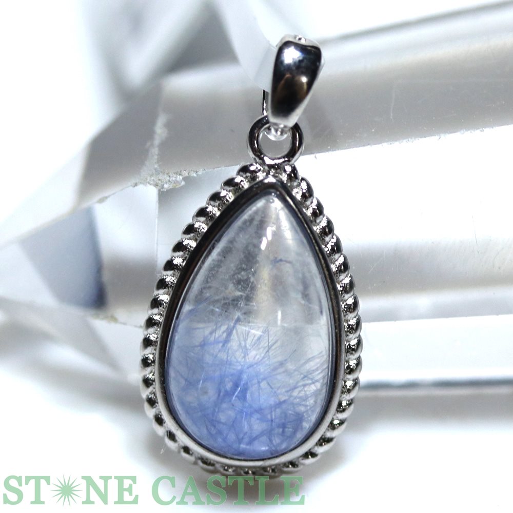 ☆一点物☆【ペンダント】デュモルチライトインクォーツ (7A) (sv925) No.06【パワーストーン 天然石 ア..